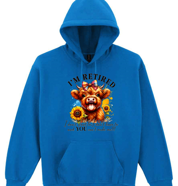 Hoodie Highland Cow design