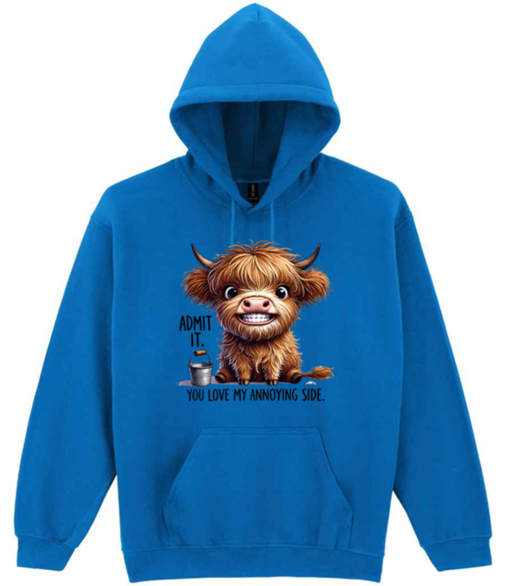 Admit it Highland Cow Design Hooded Sweatshirt (printed) - Image 11