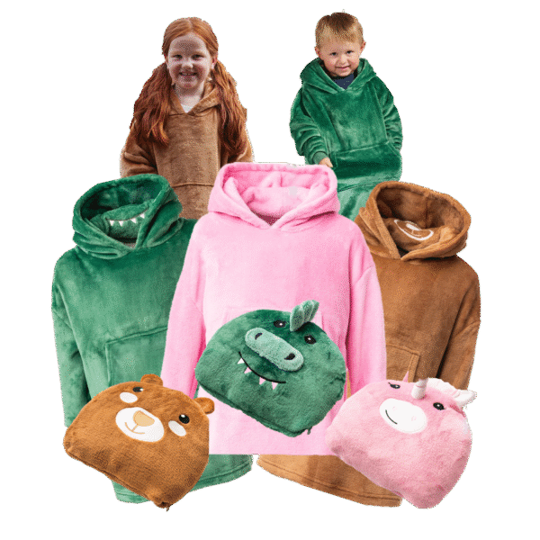 Kids Character Cushion Hooded Blanket